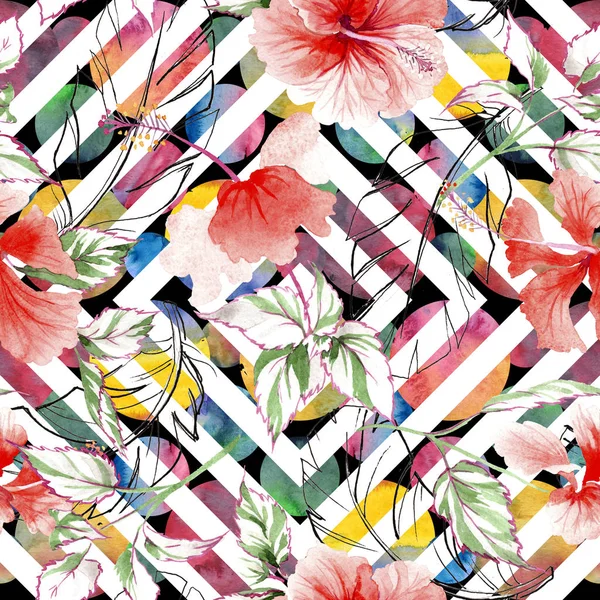 Wildflower rose flower pattern in a watercolor style. — Stock Photo, Image