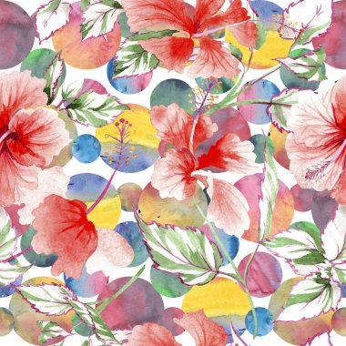 Kır çiçeği gül çiçek deseni suluboya tarzında.