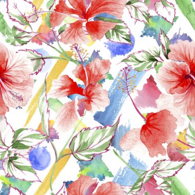 Kır çiçeği gül çiçek deseni suluboya tarzında.