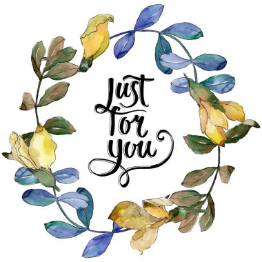 Akasya çelenk suluboya tarzında bırakır..