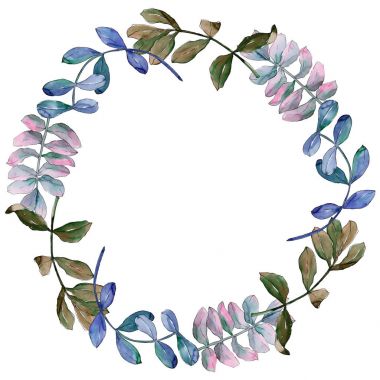 Akasya çelenk suluboya tarzında bırakır..