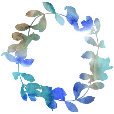 Akasya çelenk suluboya tarzında bırakır..