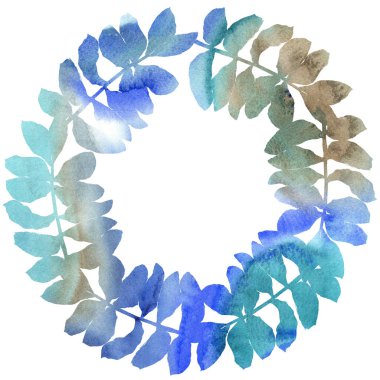 Akasya çelenk suluboya tarzında bırakır..