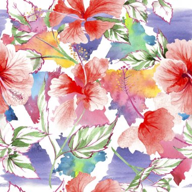 Kır çiçeği gül çiçek deseni suluboya tarzında.