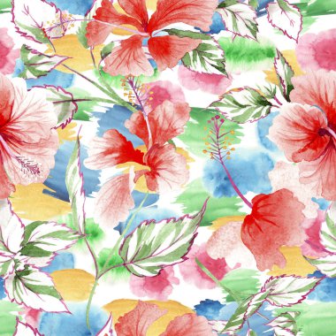 Kır çiçeği gül çiçek deseni suluboya tarzında.