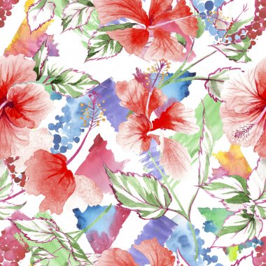 Kır çiçeği gül çiçek deseni suluboya tarzında.