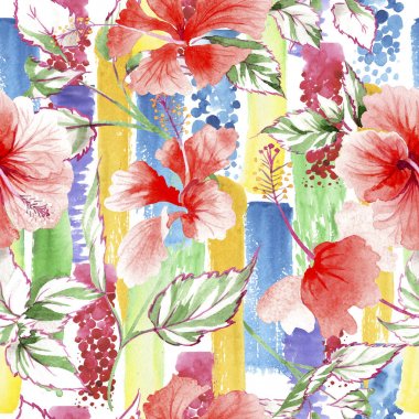 Kır çiçeği gül çiçek deseni suluboya tarzında.