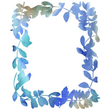 Akasya çerçeve bir suluboya tarzında bırakır..