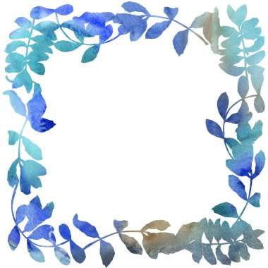 Akasya çerçeve bir suluboya tarzında bırakır..