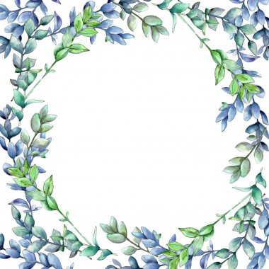 Şimşir çerçeve bir suluboya tarzında bırakır..