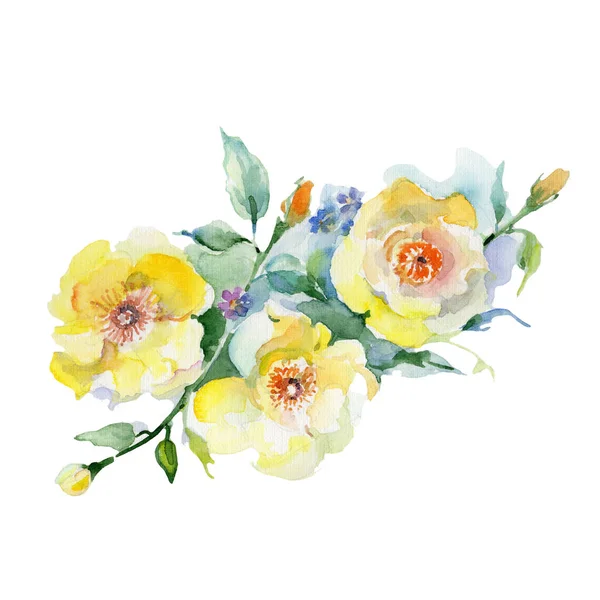 Bouquet fleur dans un style aquarelle isolé . — Photo