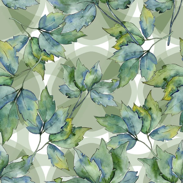 Maple leaves pattern in a watercolor style. — Stock Photo, Image