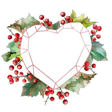 Frenk üzümü çelenk suluboya tarzında bırakır.