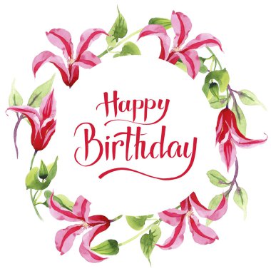 Kırmızı akasma. Botanik çiçek. Vahşi bahar yaprak kır çiçeği çerçeve.