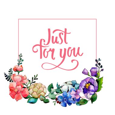 Renkli buket. Botanik çiçek. Vahşi bahar yaprak kır çiçeği çerçeve.