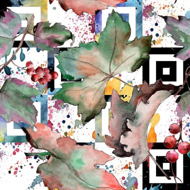 Frenk üzümü bırakır. Yaprak bitki deseni Botanik Bahçe çiçek yaprakları.