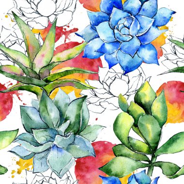 Tropikal bitki. Botanik çiçek. Vahşi bahar yaprak kır çiçeği deseni.