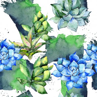 Tropikal bitki. Botanik çiçek. Vahşi bahar yaprak kır çiçeği deseni.