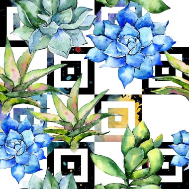 Tropikal bitki. Botanik çiçek. Vahşi bahar yaprak kır çiçeği deseni.