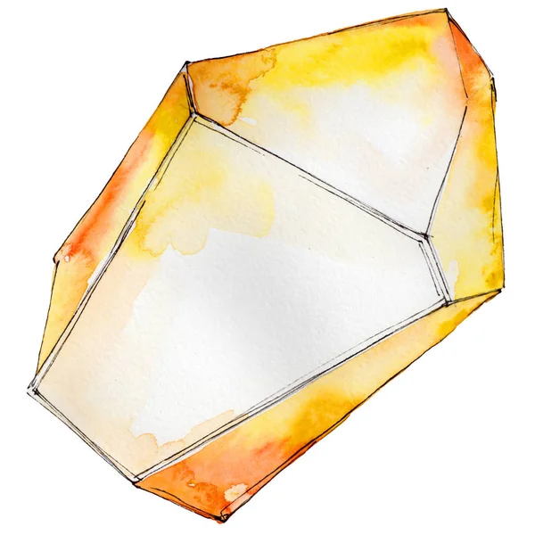 Жовтий алмазний камінь ювелірний мінерал . — стокове фото
