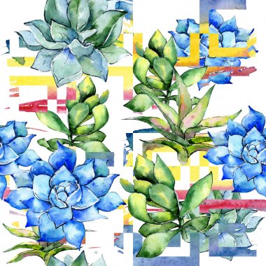 Tropikal bitki. Botanik çiçek. Vahşi bahar yaprak kır çiçeği deseni.