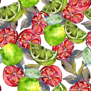 Exoticlemon turuncu bir suluboya tarzı desen.