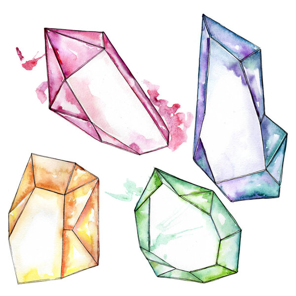 Colorful diamond rock jewelry mineral. 