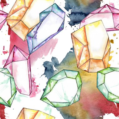 Renkli elmas taş takı maden. 