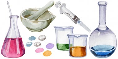 Kadehler klinik eczane seti. 