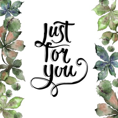 Kestane suluboya stil çerçevesi içinde bırakır.