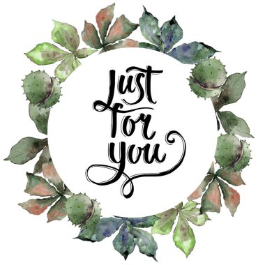 Kestane suluboya stil çerçevesi içinde bırakır.