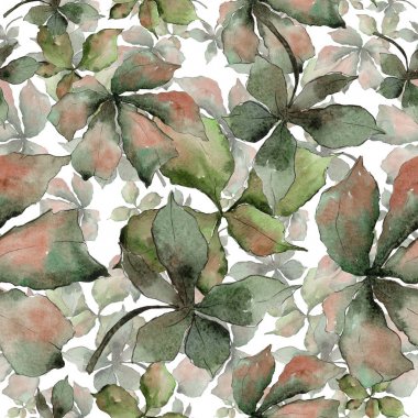 Kestane bir suluboya tarzı desen bırakır.