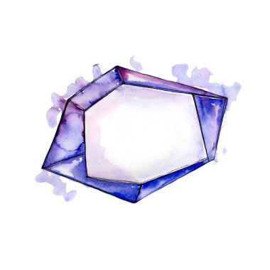 Mor elmas taş takı maden.