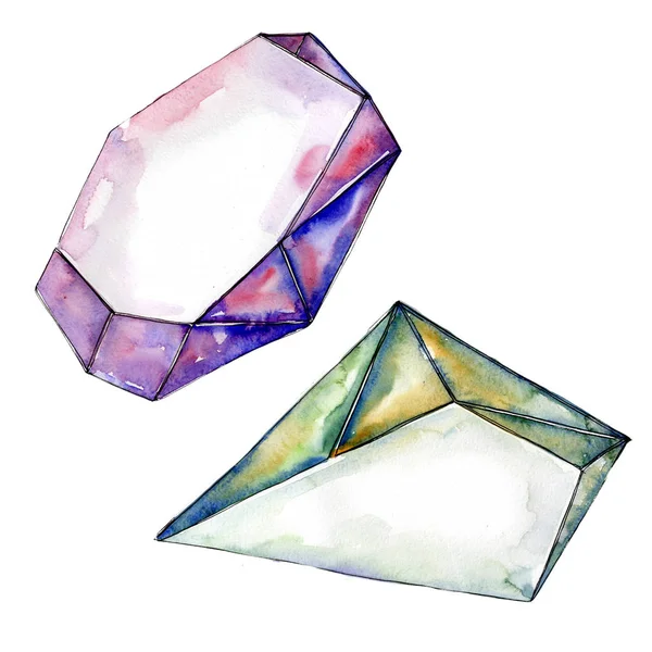 자주색 다이아몬드 바위 보석 광물. — 스톡 사진