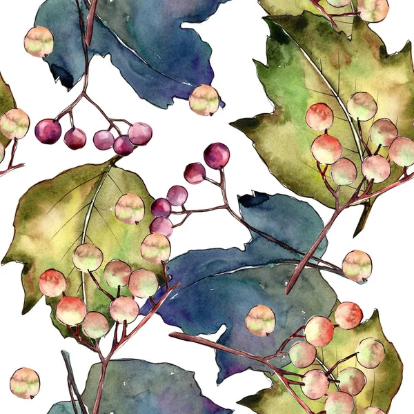 수채화 스타일 패턴에 잎가 막 살 나무속. — 스톡 사진