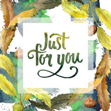 Tatlı kestane suluboya stil çerçevesi içinde bırakır..