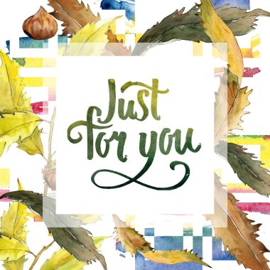 Tatlı kestane suluboya stil çerçevesi içinde bırakır..