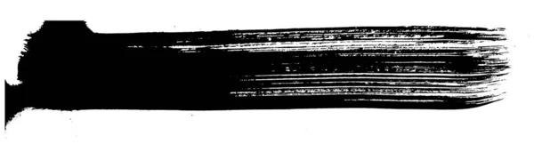 Αφηρημένη μαύρη λωρίδα πινέλου. Μαύρο και άσπρο χαραγμένο μελάνι τέχνης. Μεμονωμένο στοιχείο εικονογράφησης σχεδίασης πινέλου. — Διανυσματικό Αρχείο