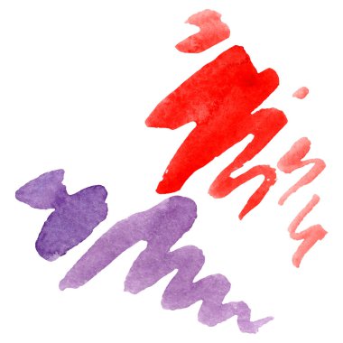 Soyut suluboya kağıt sıçrama şekilleri. Suluboya arka plan seti. İzole sıçrama illüstrasyon ögesi.