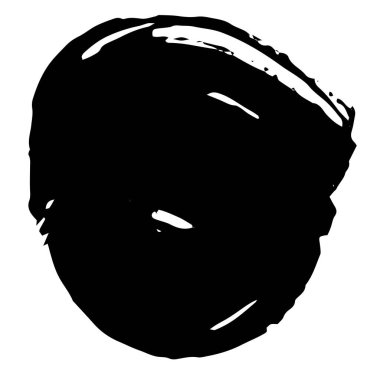 Vektör siyah fırça çemberi. Siyah beyaz işlemeli mürekkep sanatı. İzole edilmiş mürekkep fırçası çizim elementi.