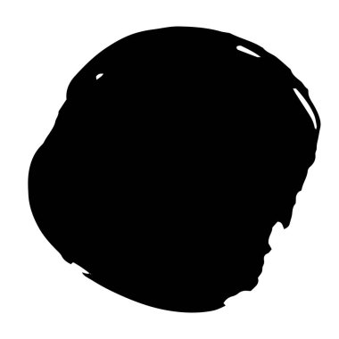 Vektör siyah fırça çemberi. Siyah beyaz işlemeli mürekkep sanatı. İzole edilmiş mürekkep fırçası çizim elementi.