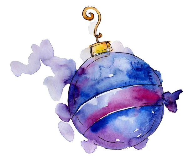 Weihnachten Winterurlaub Symbol isoliert. Aquarell Hintergrund Set vorhanden. isolierte Ornamente Illustrationselement. — Stockfoto