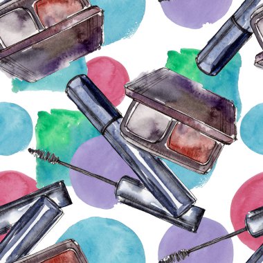 Bir suluboya stil izole öğesi moda kroki. Suluboya resim ayarlayın. Sorunsuz arka plan deseni.