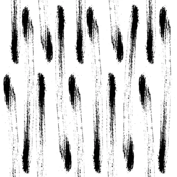 Vector Boucle abstraite en brosse noire. Encre gravée en noir et blanc. Modèle de fond sans couture . — Image vectorielle