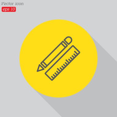 Cetvel ve kalem simgeler