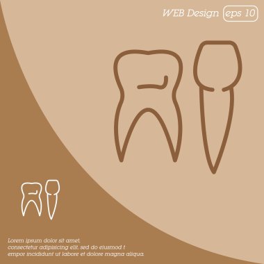 Tasarım diş simgesinin