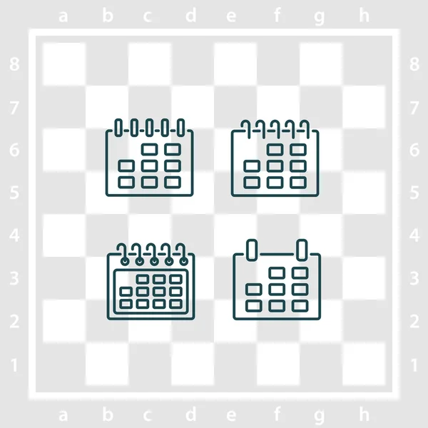 日历图标集 — 图库矢量图片