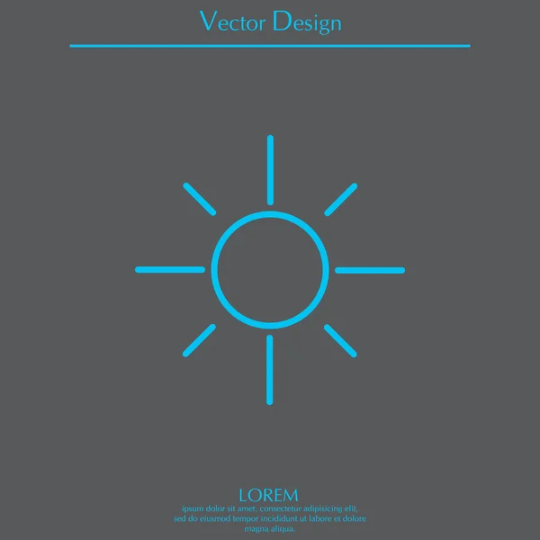 Conception de l'icône Soleil — Image vectorielle