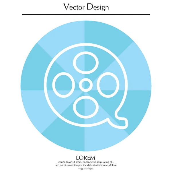 Design do ícone de bobina de filme — Vetor de Stock