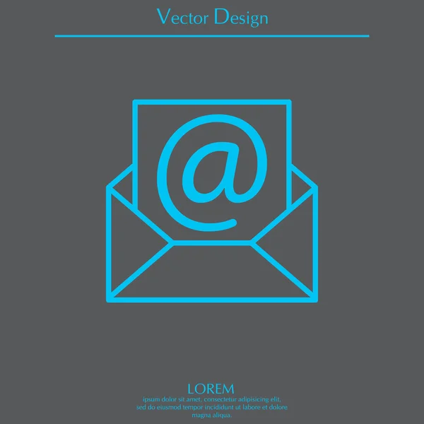 Envolvente mensaje de correo electrónico icono — Vector de stock